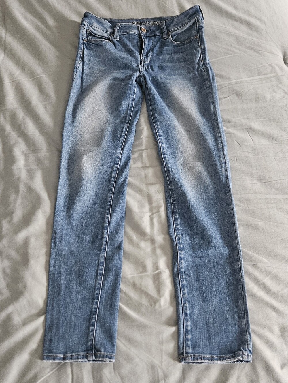 American Eagle Outfitters Light Blue Super Stretch Jeans - 10 X-long